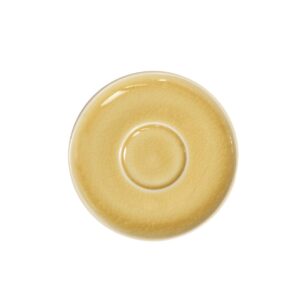 Minimalist Broom Yellow Ceramic Tea Saucer