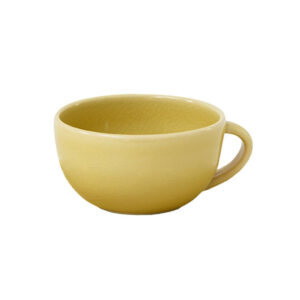 Broom Yellow Stoneware Tea Cup