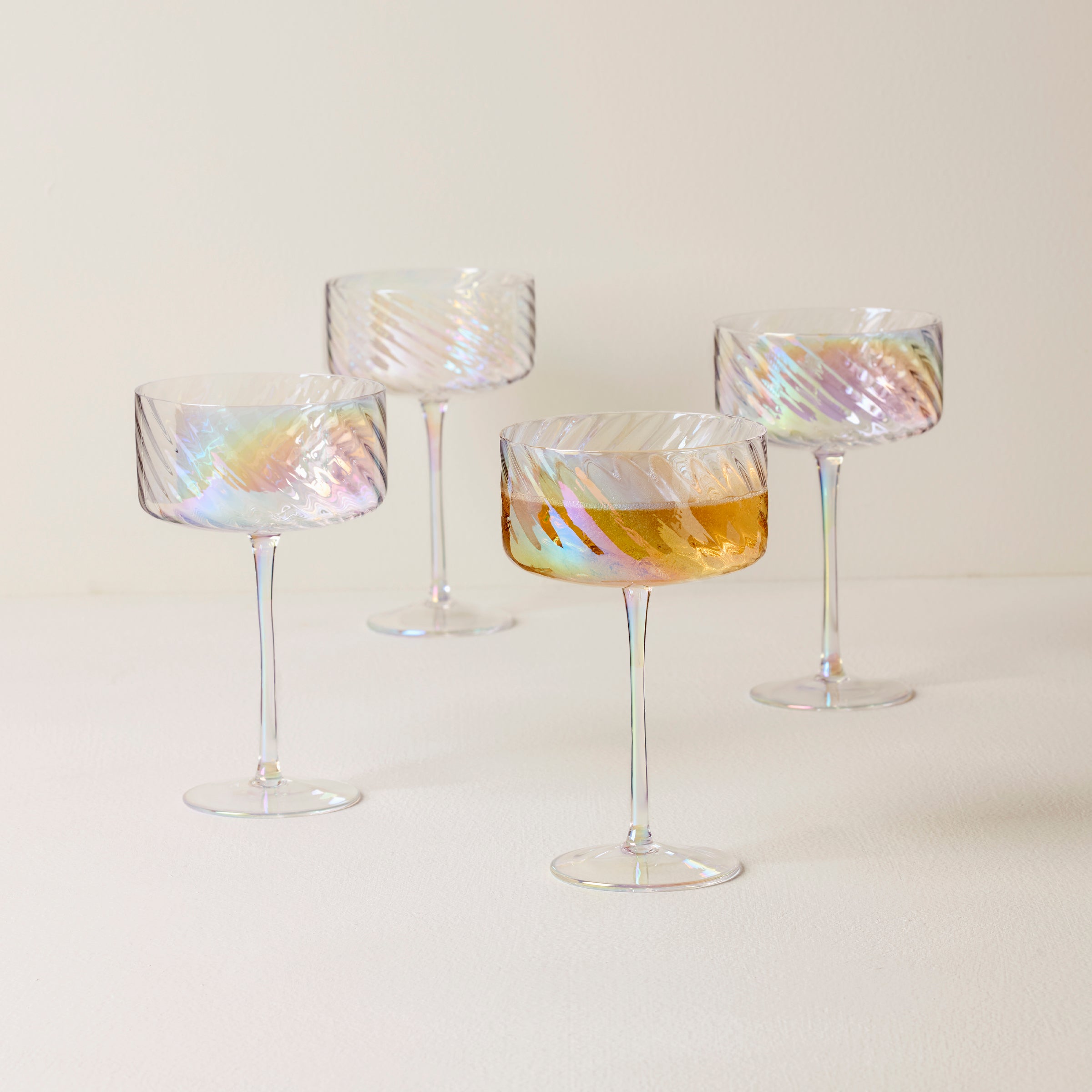 Iridescent Rainbow Coupe Glasses, Set of 4 - Image 2