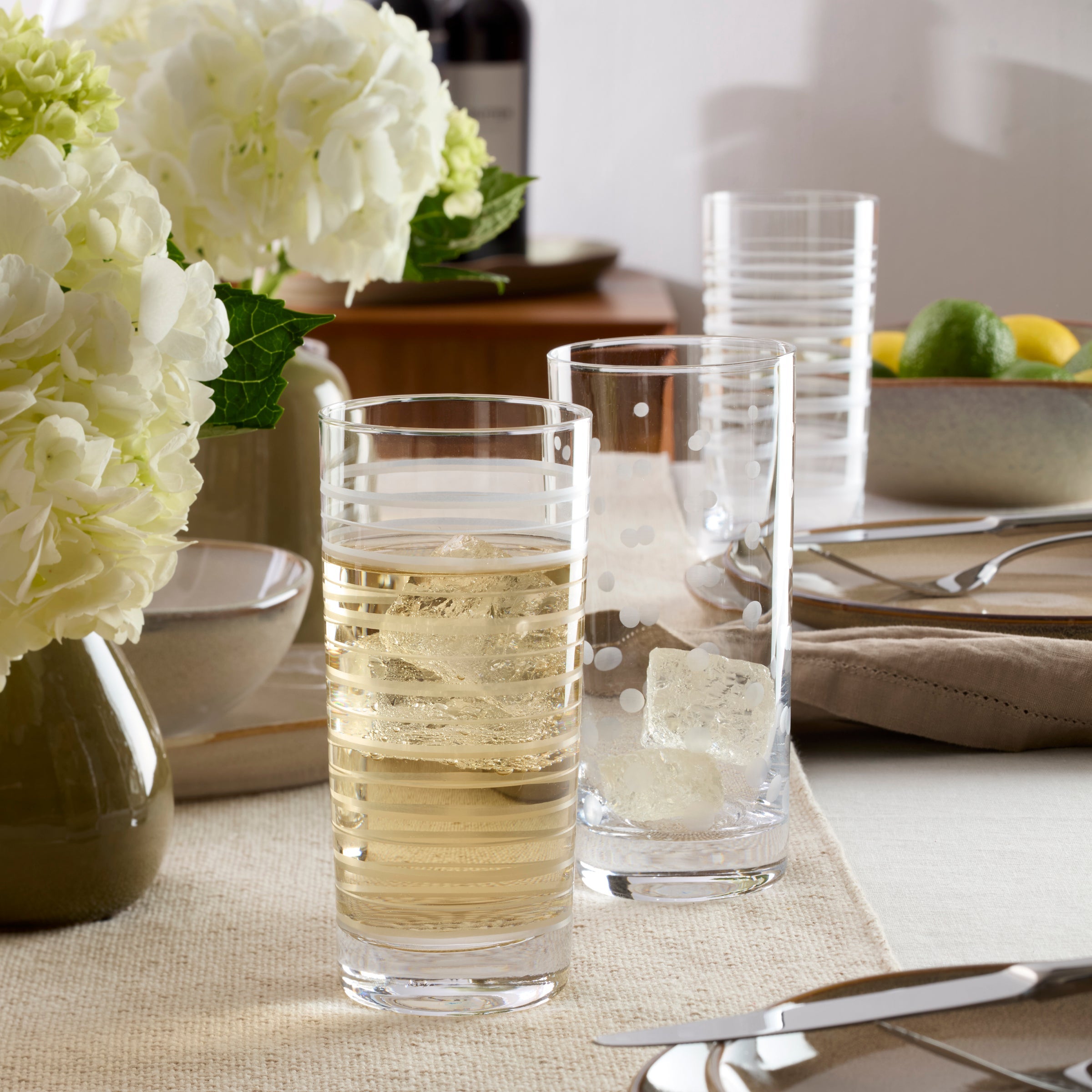 Etched Dot & Swirl Highball Glasses, Set of 4 - Image 2
