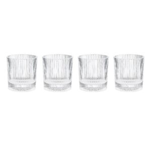 Cut Glass Double Old Fashioned Glasses, Set of 4