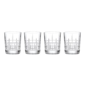 Crisscross Cut Double Old Fashioned Glasses, Set of 4