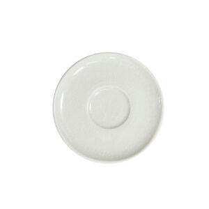 Crackle-Glaze Quartz White Ceramic Tea Saucer