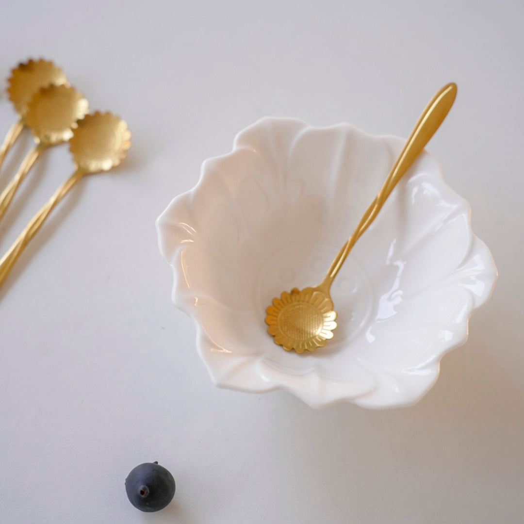 Small Dessert & Tea Spoons (Set of 6) | Sunflower Gold PVD - Image 3