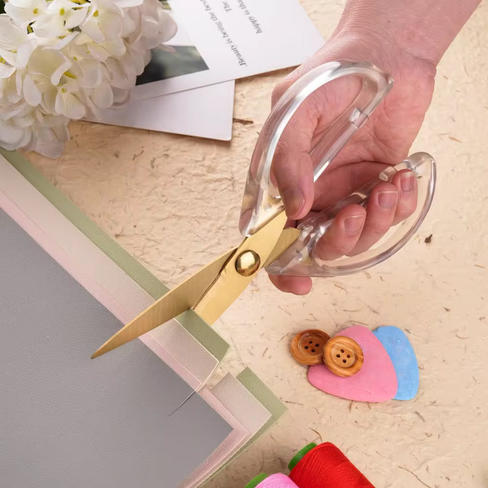 Gold Scissors with Acrylic Handle | Luxury Stainless Steel - Image 4
