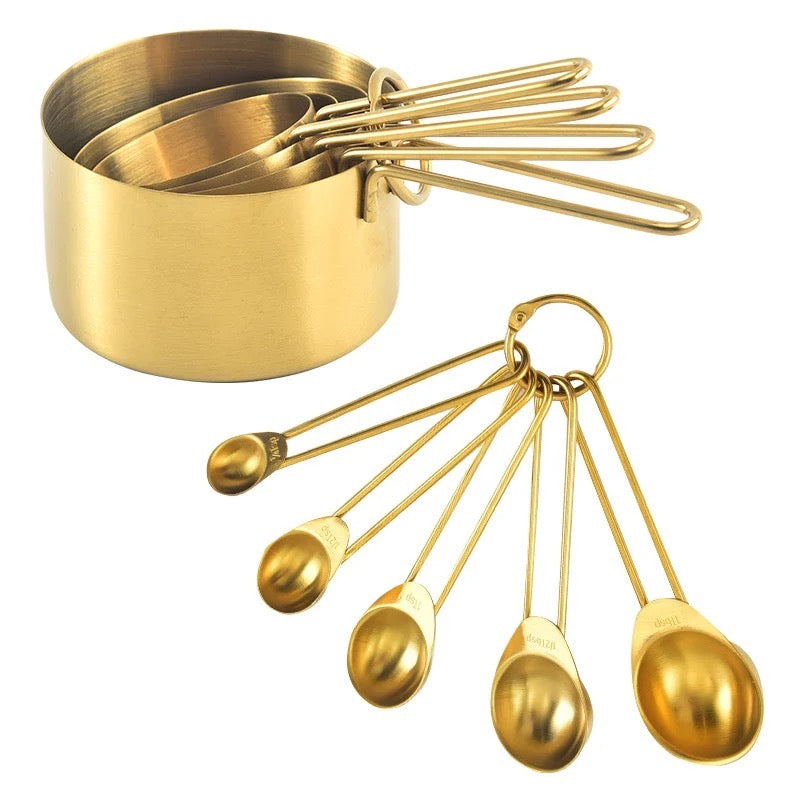 Set of 4 Measuring Spoons - Gold or Silver - Image 5