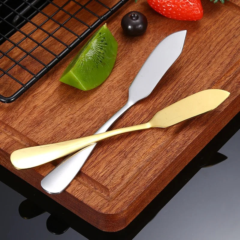 Butter Knife & Spreader - Small - Gold & Silver - Image 2