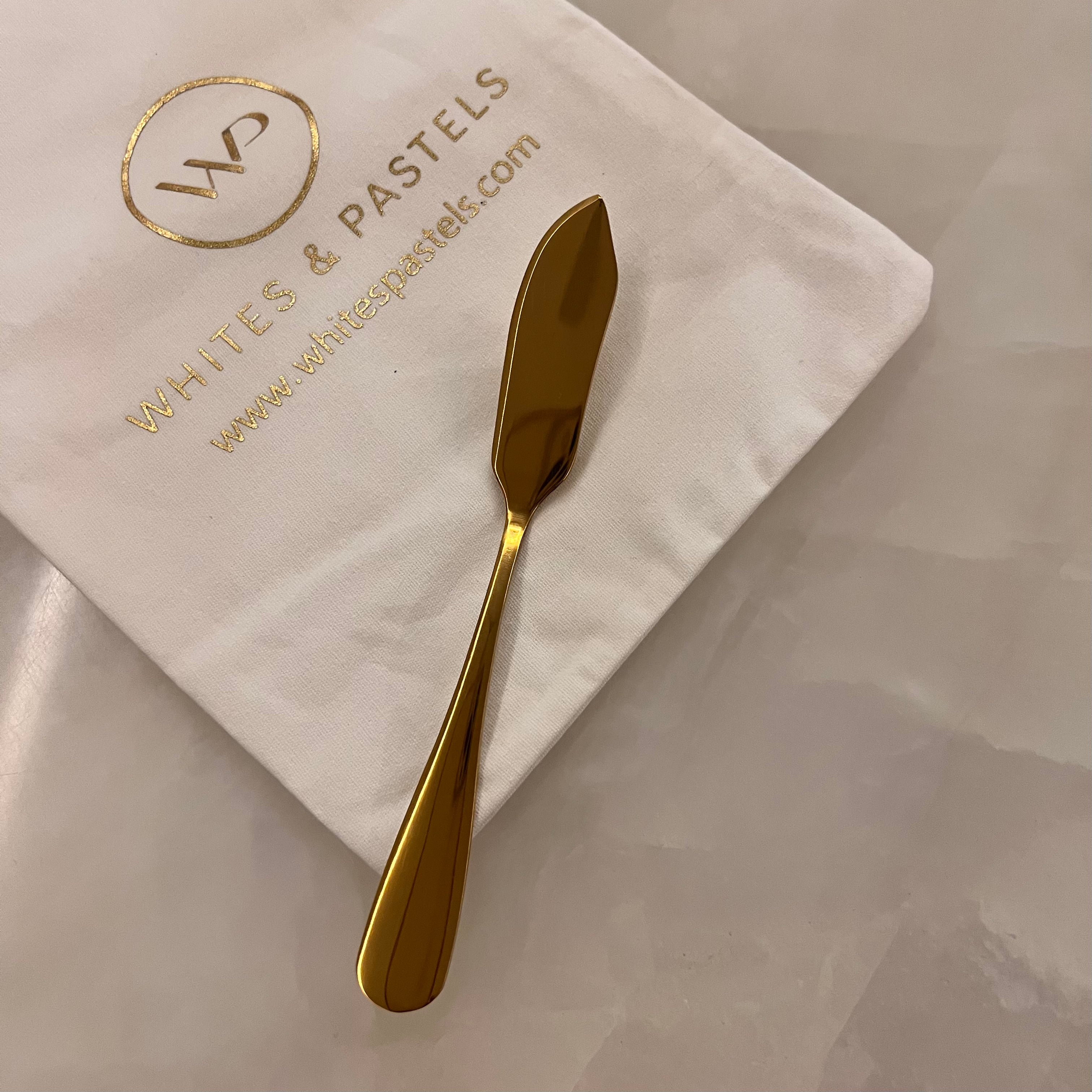 Butter Knife & Spreader - Small - Gold & Silver - Image 3