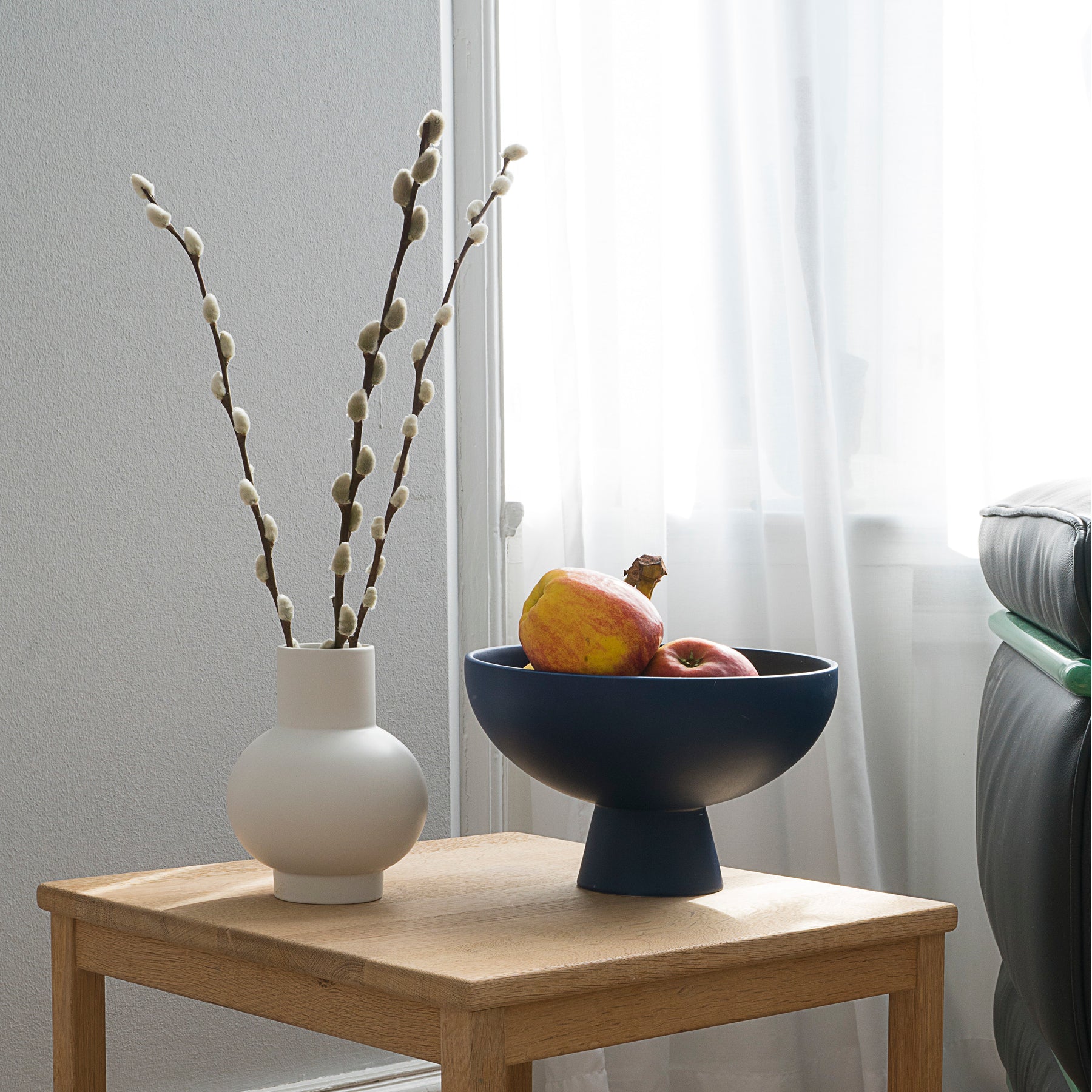 Large Blue Statement Pedestal Bowl - Image 3