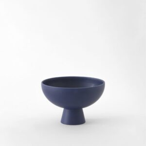 Medium Blue Modern Pedestal Bowl