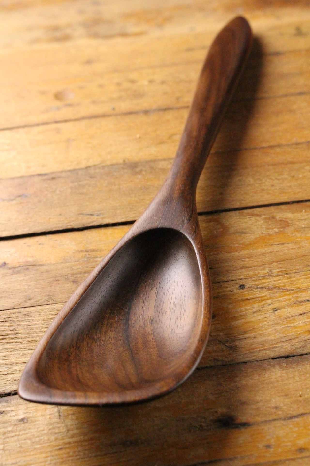Hybrid wooden roux spoon spatula spoon hand made from Walnut , Cherry, or Maple wood - Image 6