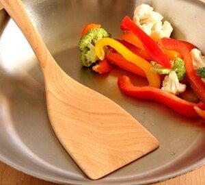 Wooden spatula kitchen cooking utensil handmade of Walnut wood