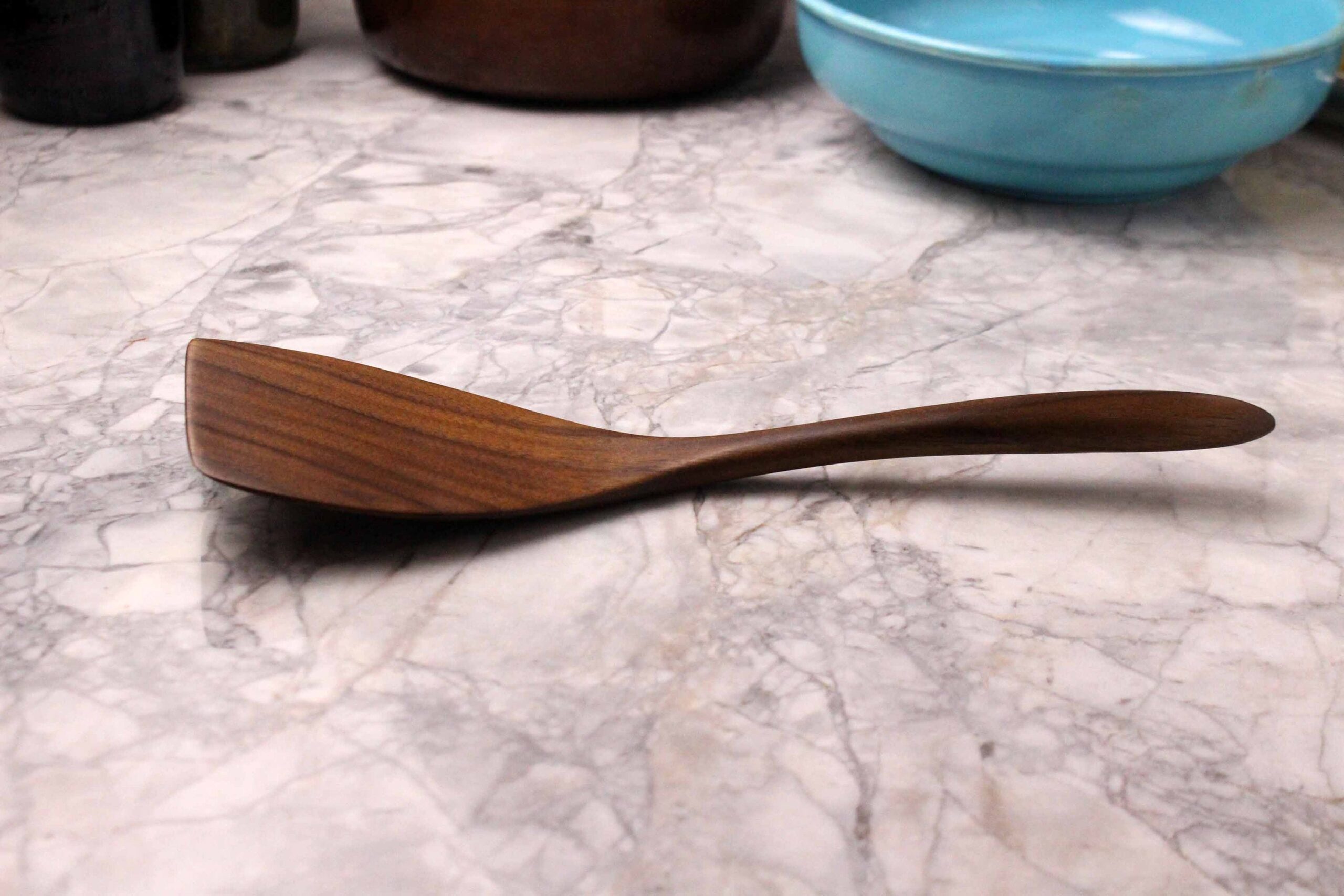 Handmade wooden spatula cooking utensil for turning and stirring - Image 6