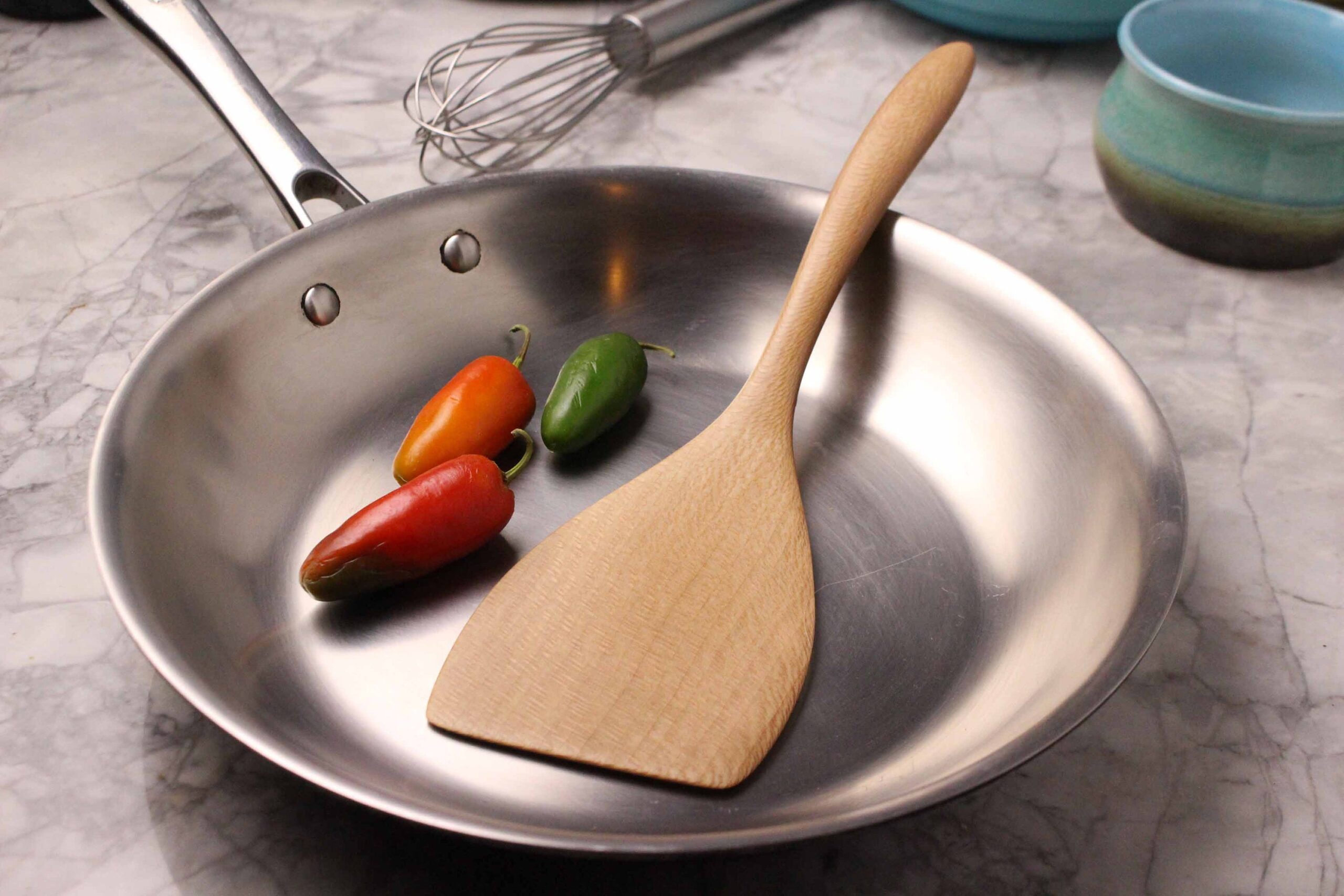 Handmade wooden spatula cooking utensil for turning and stirring - Image 7