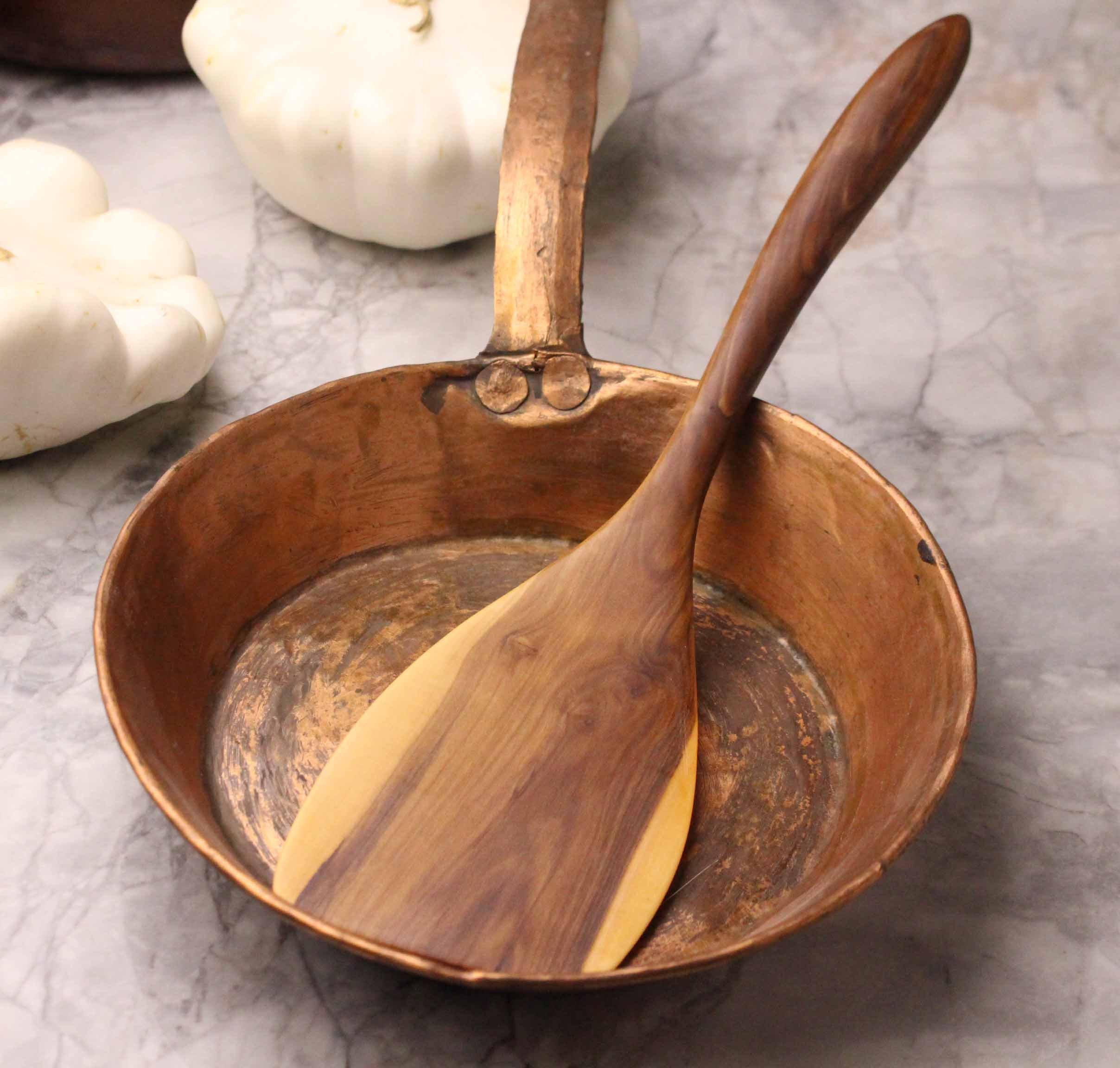 Handmade wooden spatula cooking utensil for turning and stirring - Image 2