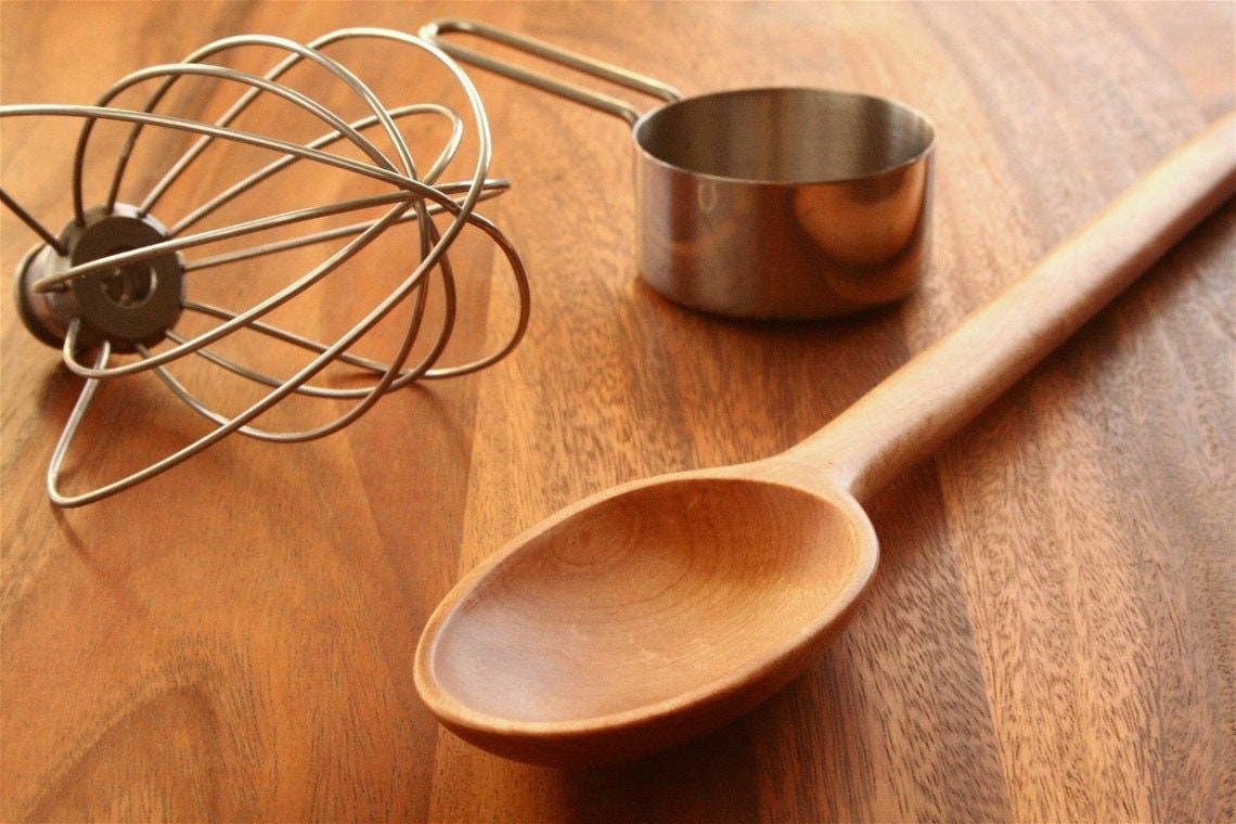 Heavy duty hand made wooden spoon for mixing - Image 6