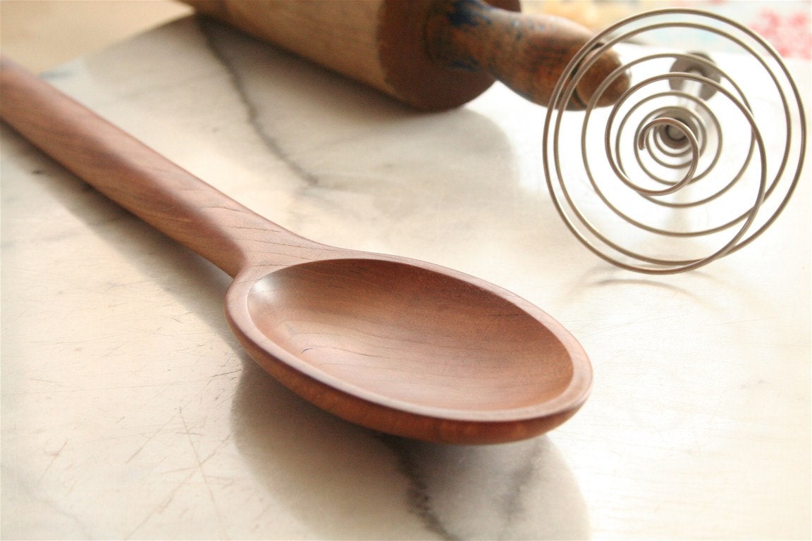 Heavy duty hand made wooden spoon for mixing - Image 2