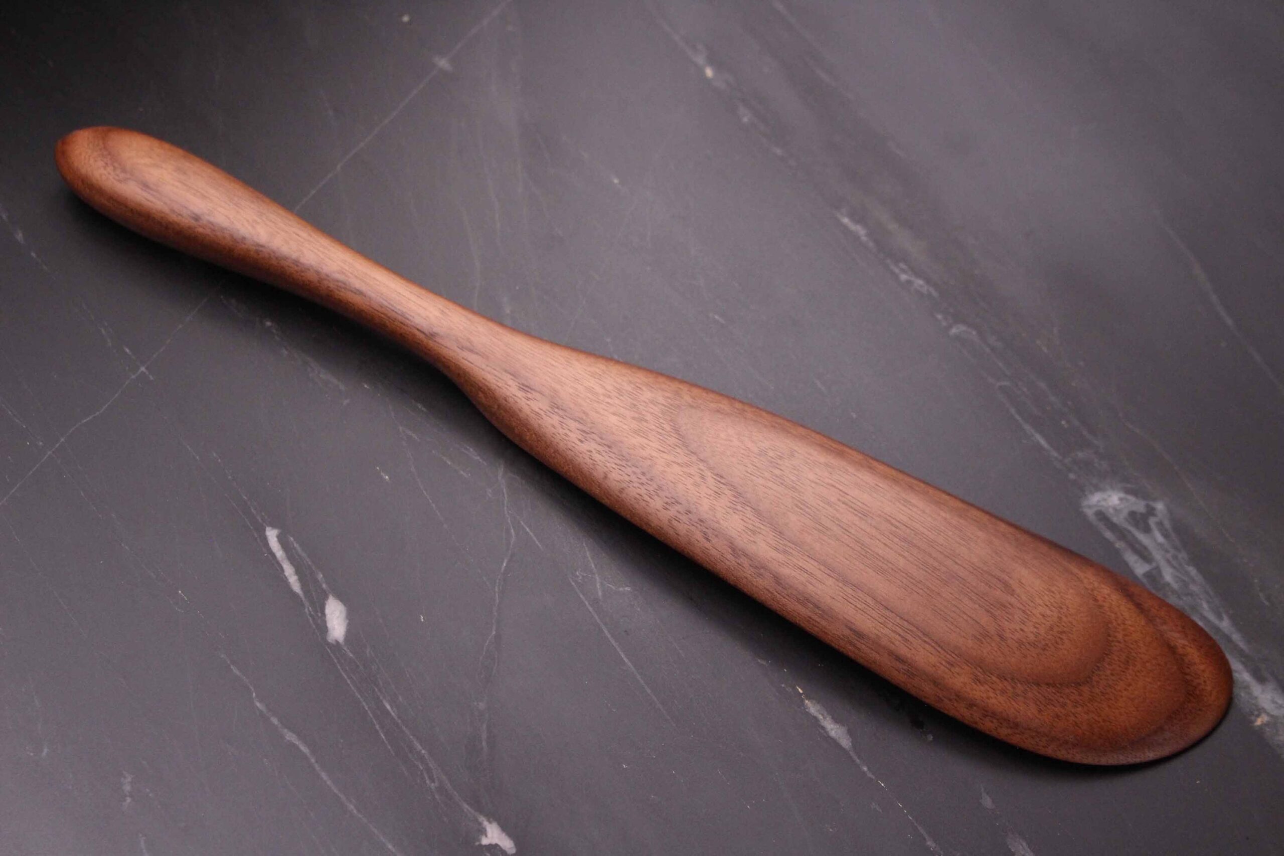 Handmade wooden right handed spurtle kitchen utensil carved from Walnut wood - Image 7