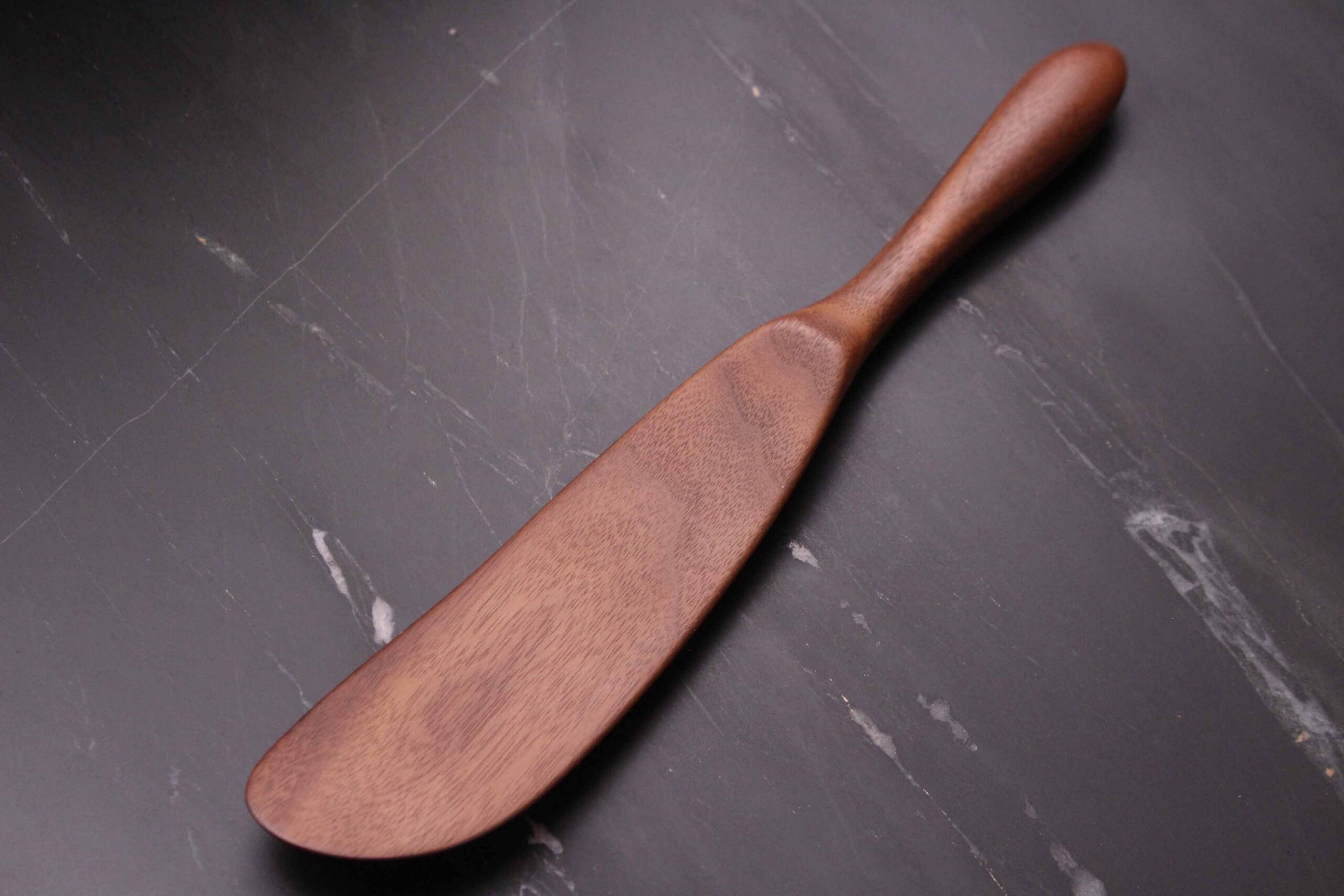Handmade wooden right handed spurtle kitchen utensil carved from Walnut wood - Image 9