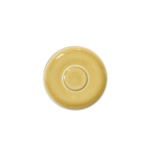 Broom Yellow Stoneware Ceramic Tea Saucer