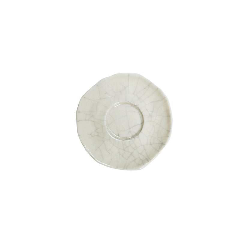 Quartz White Everyday Ceramic Tea Saucer