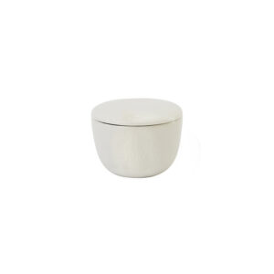 Quartz White Glazed Ceramic Sugar Bowl